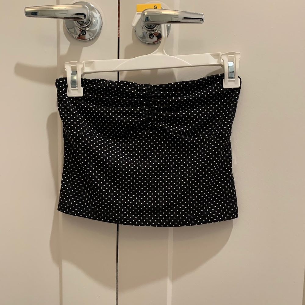 Cropped Polka Dot Tube Top